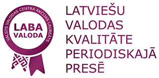 Latviešu valodas kvalitāte periodiskajā presē logo