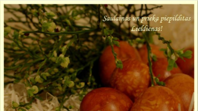 Lieldienu apsveikuma kartiņa