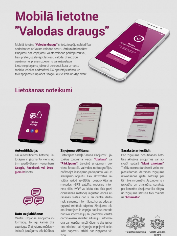 Lietotnes “Valodas draugs” lietošanas instrukcija